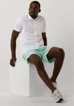 witte purewhite casual overhemd melange ss basic shirt