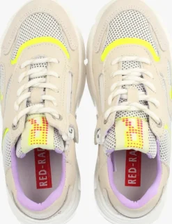 witte red-rag lage sneakers 13298