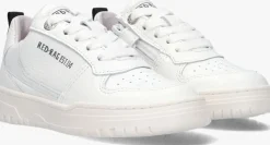 witte red-rag lage sneakers 13901