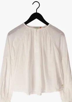 witte scotch & soda blouses tie front easy volume dobby blouse