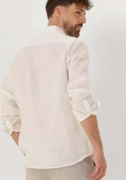 witte scotch & soda casual overhemd linen shirt ls button-d