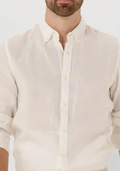 witte scotch & soda casual overhemd linen shirt ls button-d
