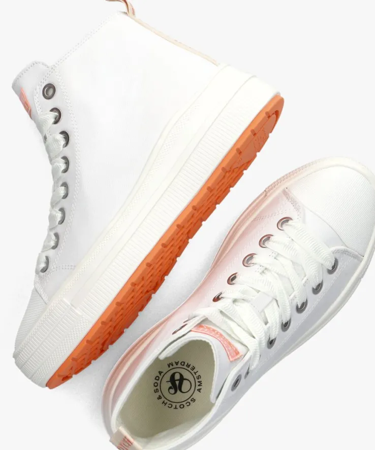 witte scotch & soda hoge sneakers iris