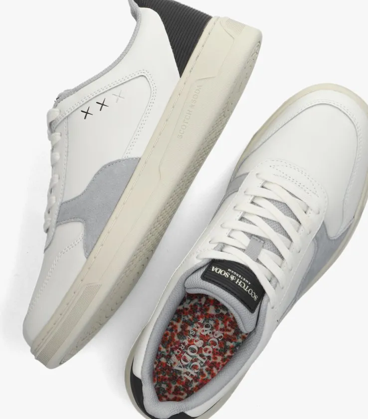 witte scotch & soda lage sneakers elliot