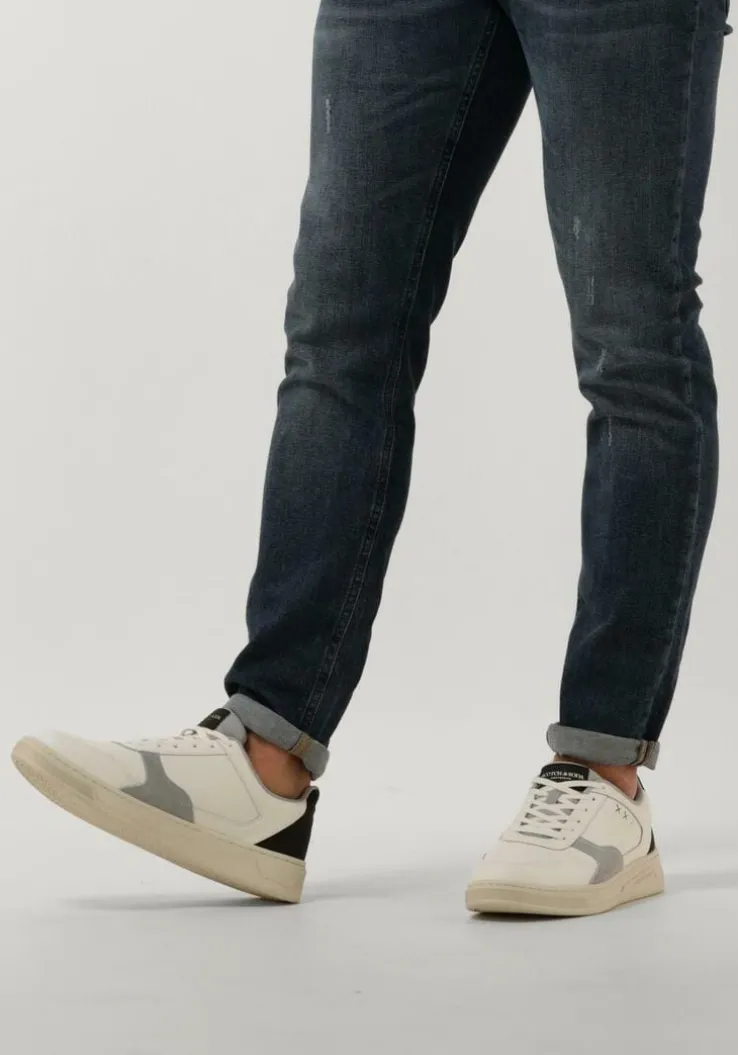 witte scotch & soda lage sneakers elliot