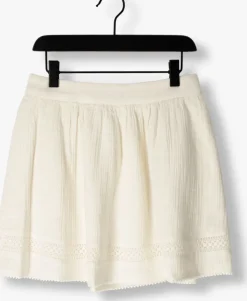 witte scotch & soda minirok lace detail crinkle cotton mini skirt