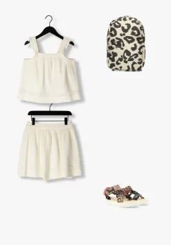 witte scotch & soda minirok lace detail crinkle cotton mini skirt