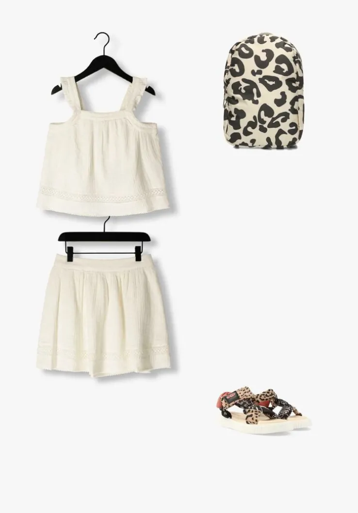 witte scotch & soda minirok lace detail crinkle cotton mini skirt