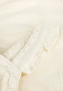 witte scotch & soda top lace detail crinkle cotton tank