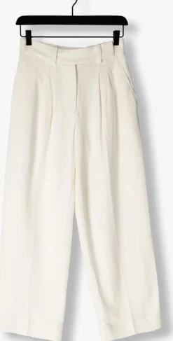 witte second female wijde broek lino troussers
