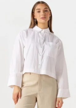 witte selected femme blouses slfastha ls cropped boxy shirt