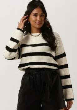 witte selected femme trui slfbloomie ls knit o-neck b