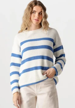 witte selected femme trui slfbloomie ls knit o-neck b