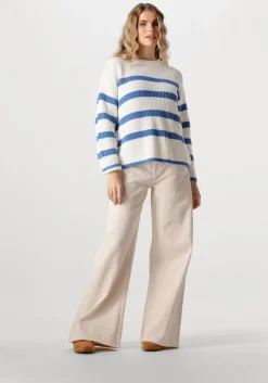 witte selected femme trui slfbloomie ls knit o-neck b