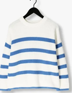 witte selected femme trui slfbloomie ls knit o-neck b