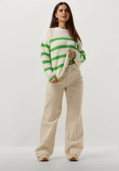 witte selected femme trui slfbloomie ls knit o-neck b