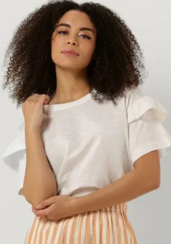 witte selected femme t-shirt slfrylie ss florence tee