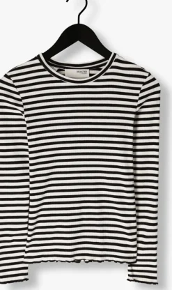 witte selected femme t-shirt anna ls crew neck tee stripe