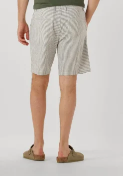 witte selected homme korte broek slhregular-karl seersucker shorts noos