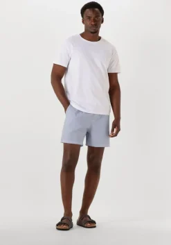 witte selected homme zwembroeken slhcooper-seersucker swimshorts