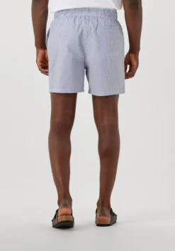 witte selected homme zwembroeken slhcooper-seersucker swimshorts