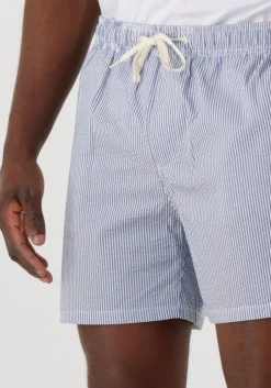 witte selected homme zwembroeken slhcooper-seersucker swimshorts