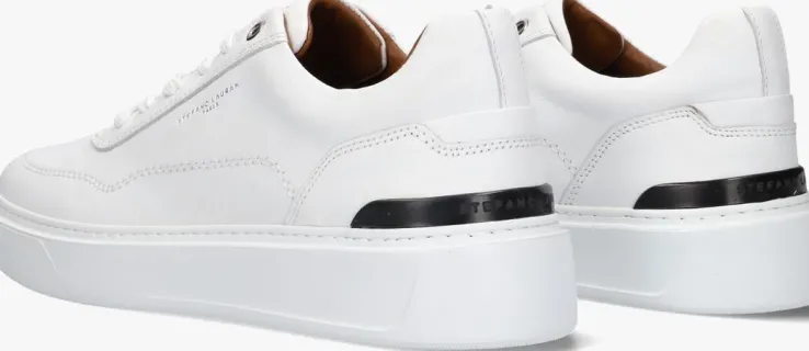witte stefano lauran lage sneakers star 001