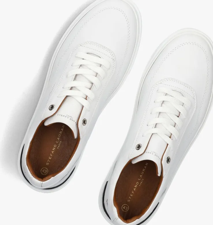 witte stefano lauran lage sneakers star 001
