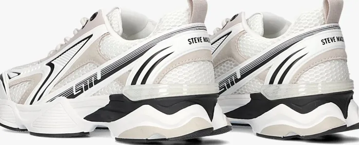 witte steve madden lage sneakers speedster-e