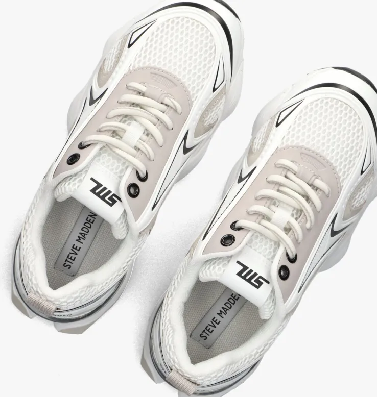 witte steve madden lage sneakers speedster-e