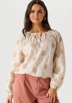 witte summum blouses longsleeve top flower embroidery