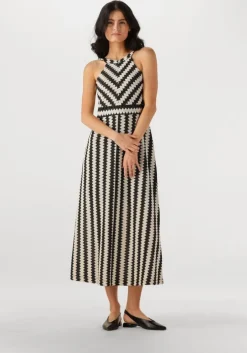 witte summum maxi jurk long halter fine crochet dress