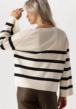 witte summum trui striped sweater soft viscose polyamide knit