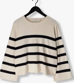 witte summum trui striped sweater soft viscose polyamide knit