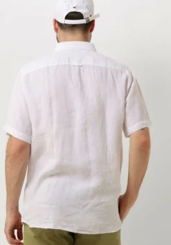 witte tommy hilfiger casual overhemd pigment dyed linen rf shirt s/s