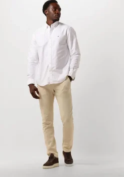 witte tommy hilfiger casual overhemd solid heritage oxford rf shirt