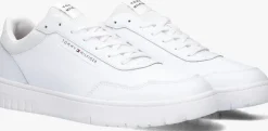 witte tommy hilfiger lage sneakers th basket core lth pinperf