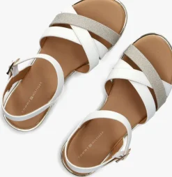 witte tommy hilfiger platte sandalen 33779