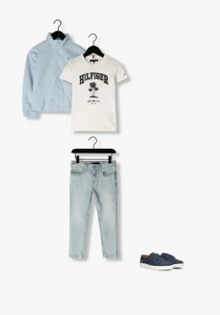 witte tommy hilfiger t-shirt hilfiger palm print tee ss