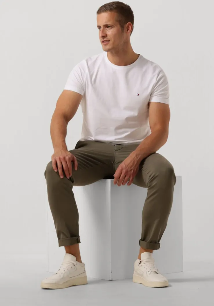 witte tommy hilfiger t-shirt core stretch slim c-neck