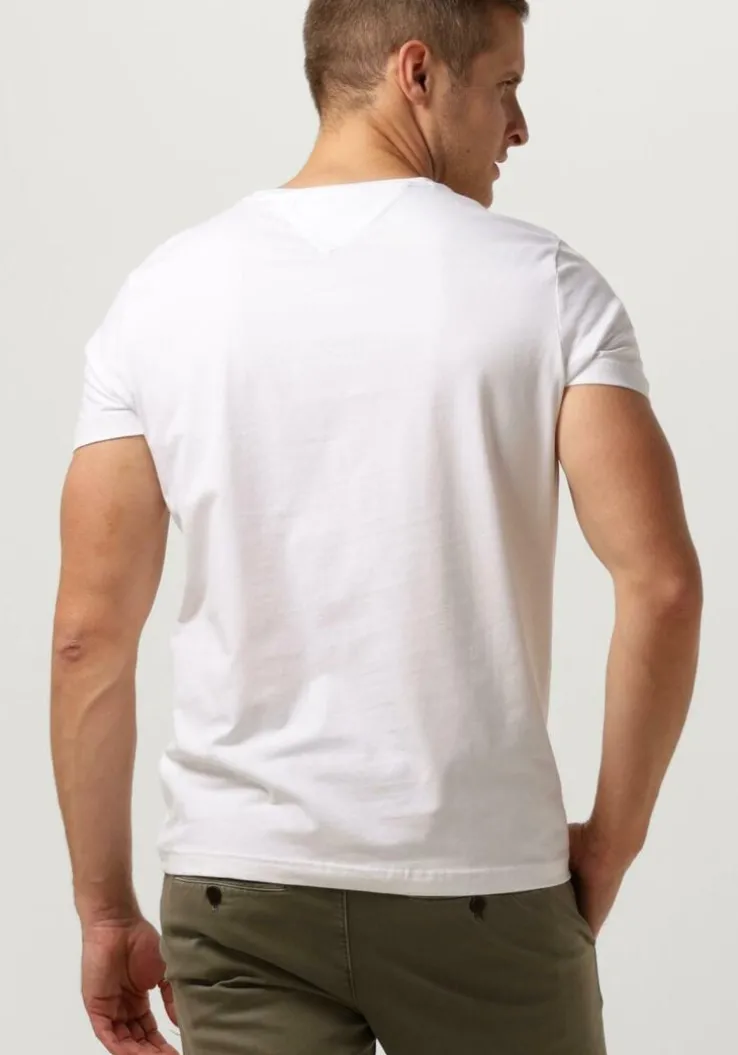 witte tommy hilfiger t-shirt core stretch slim c-neck