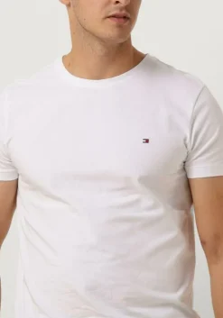 witte tommy hilfiger t-shirt core stretch slim c-neck