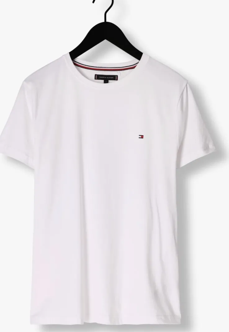 witte tommy hilfiger t-shirt core stretch slim c-neck