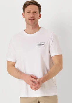 witte tommy hilfiger t-shirt monotype printed label tee