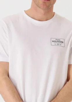 witte tommy hilfiger t-shirt monotype printed label tee