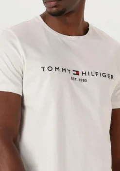 witte tommy hilfiger t-shirt tommy logo tee