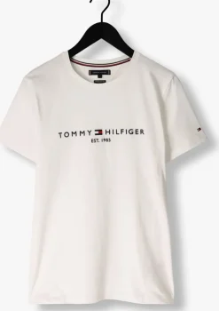 witte tommy hilfiger t-shirt tommy logo tee