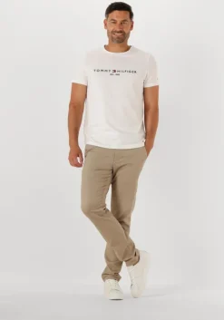 witte tommy hilfiger t-shirt tommy logo tee