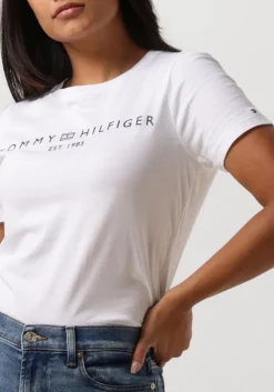 witte tommy hilfiger t-shirt rec corp logo c-nk