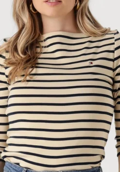 witte tommy hilfiger t-shirt slim cody boat-nk 3/4slv